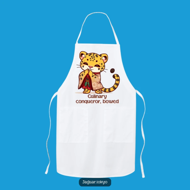 Funny Jaguar Apron: Kimono Bowing Chef Wear - Elegant Kitchen Gift