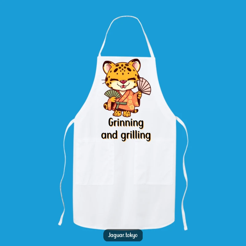 Funny Jaguar Kimono Apron - Chef's Mischief - Stylish Cooking Gift