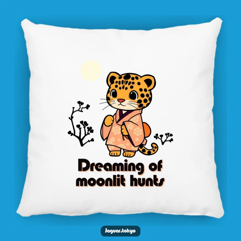 Funny Jaguar Kimono Starry Night Pillow - Cozy Artistic Decor Gift