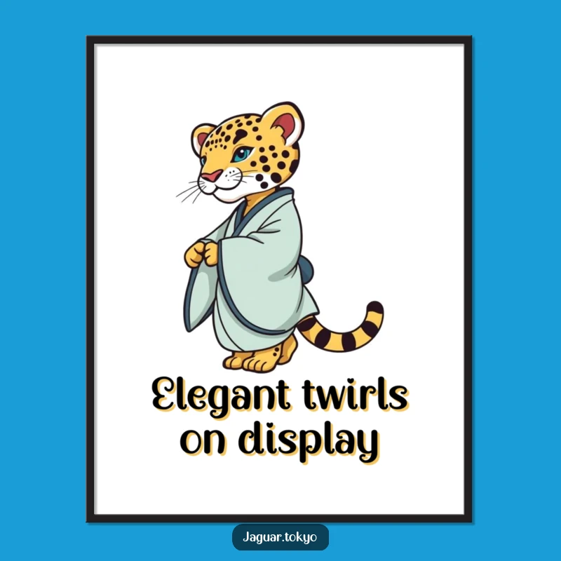 Elegant Jaguar Twirl Free Printable Wall Art - Sophisticated Downloadable Decor