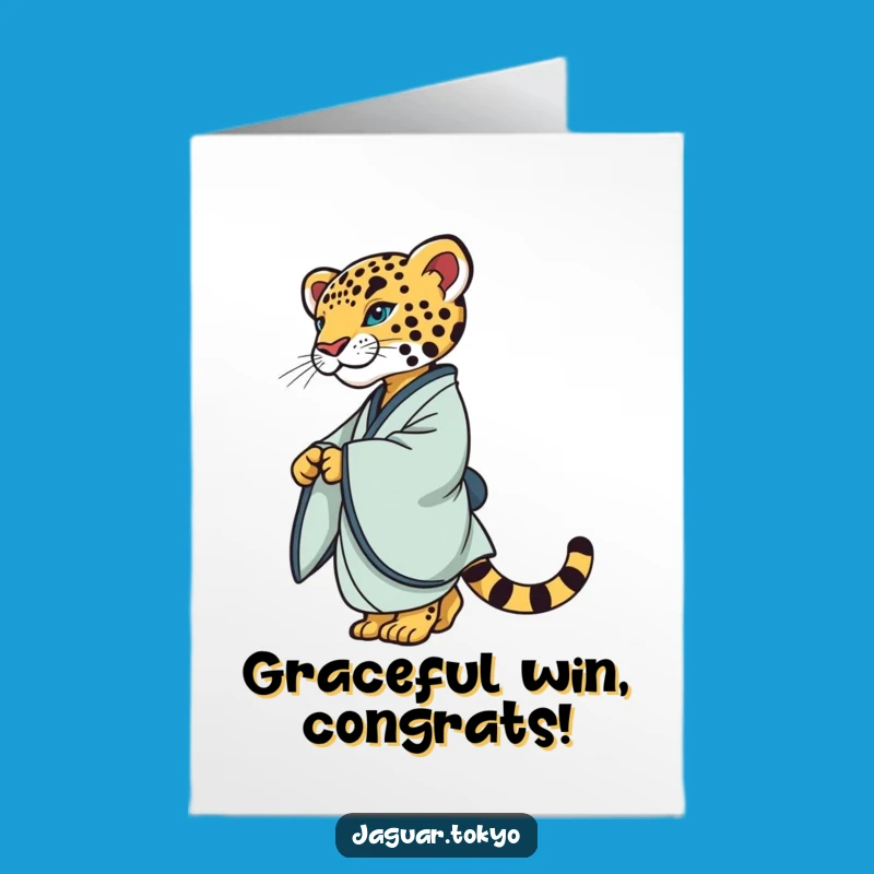Refined Jaguar Congrats Free Printable Card - Chic Downloadable Gift
