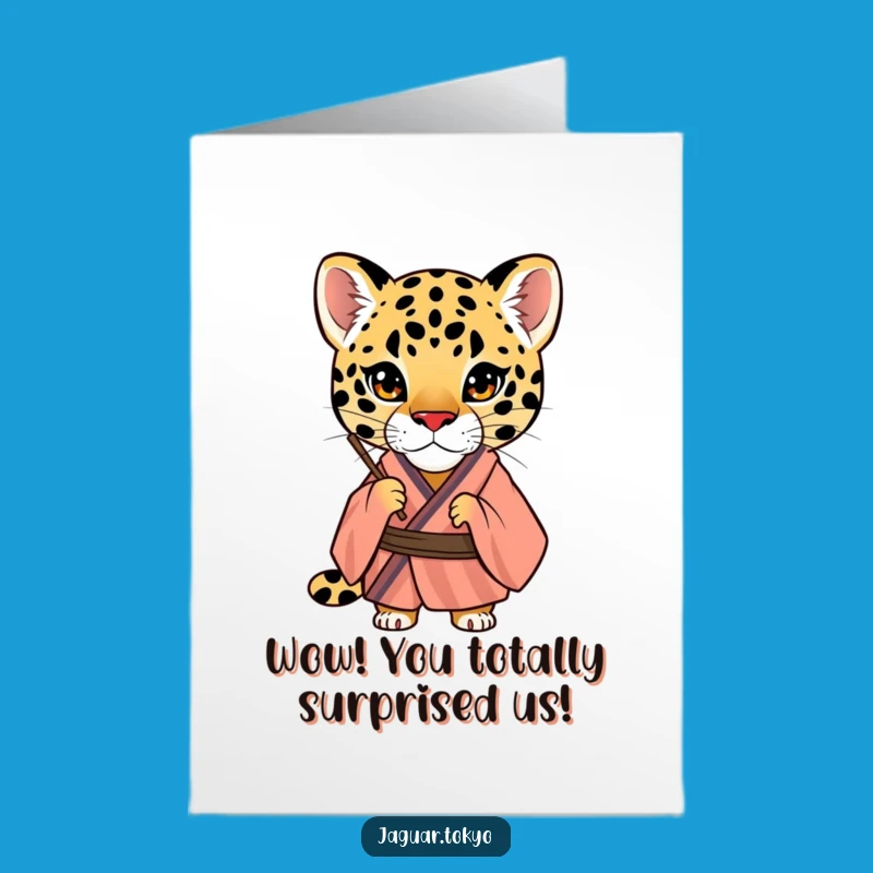 Free Printable Congrats Card: Curious Jaguar Fan – Intriguing Downloadable for Wins