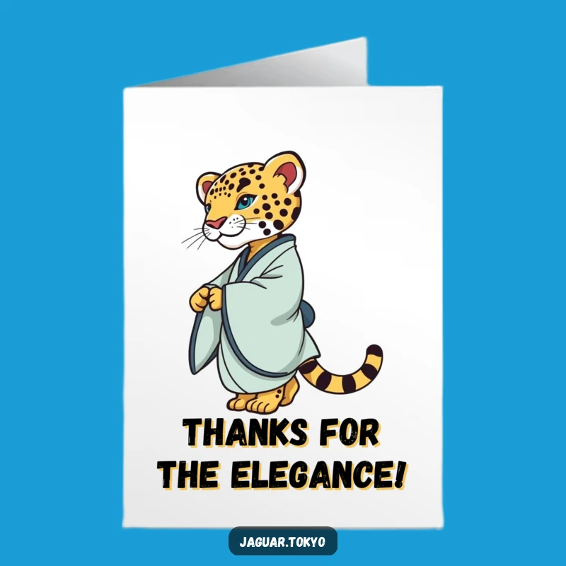 Graceful Gifts Jaguar Free Printable Card - Thankful Downloadable Gift