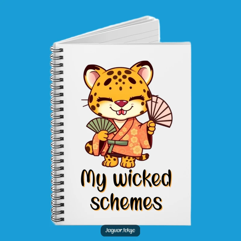 Funny Jaguar Kimono Notebook - Jot Down Your Mischief - Stylish Journal
