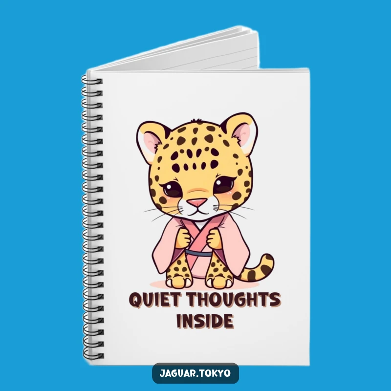Funny Shy Jaguar Kimono Notebook: Pastel Journal, Perfect Creative Gift
