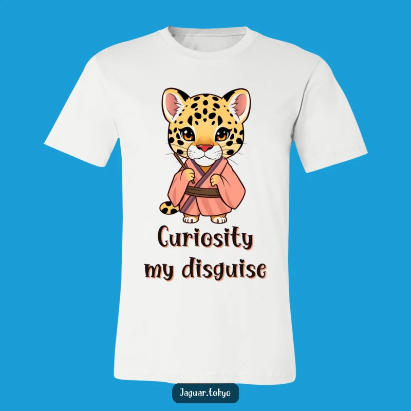 Funny Jaguar Kimono T-Shirt: Peering Feline Tee - Mysterious & Humorous Gift